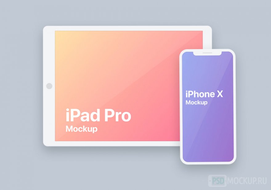 PSD-мокап iPhone и iPad Pro