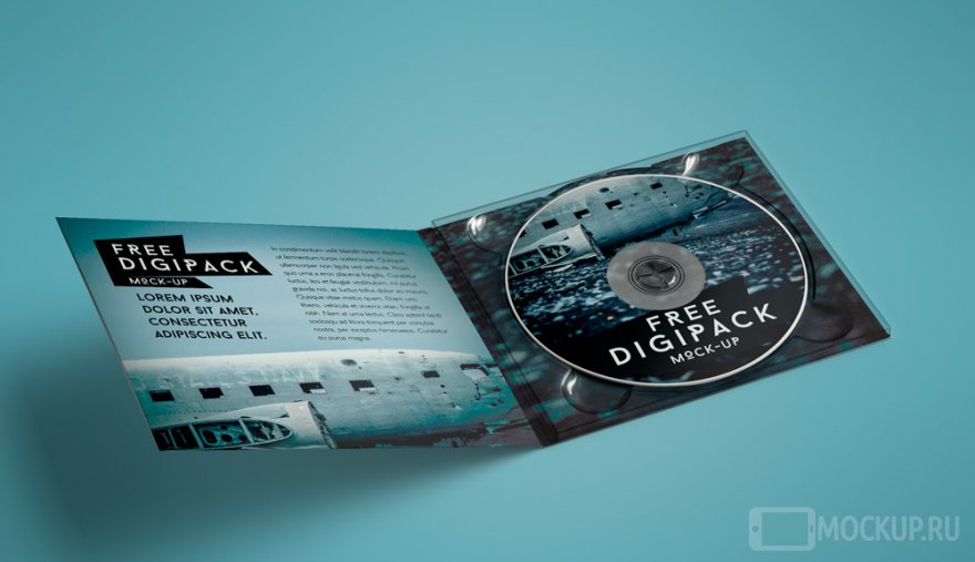PSD мокап CD в футляре