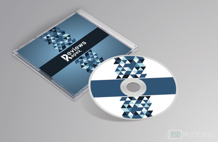 PSD мокап CD с футляром
