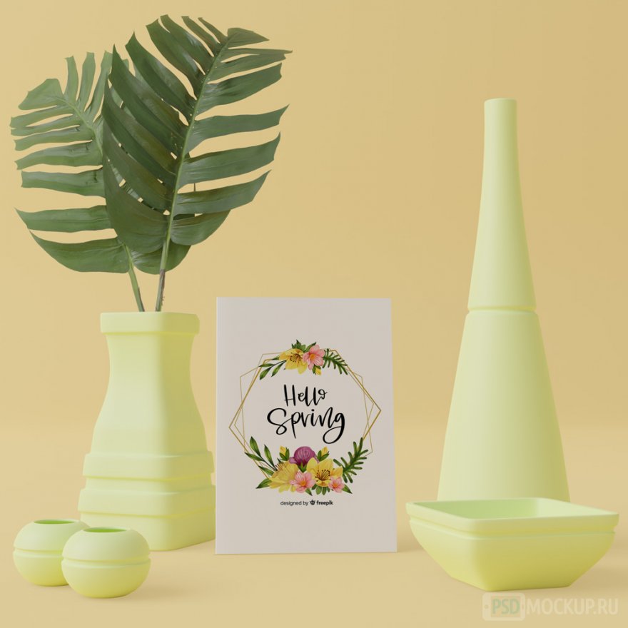 PSD-mockup открытки