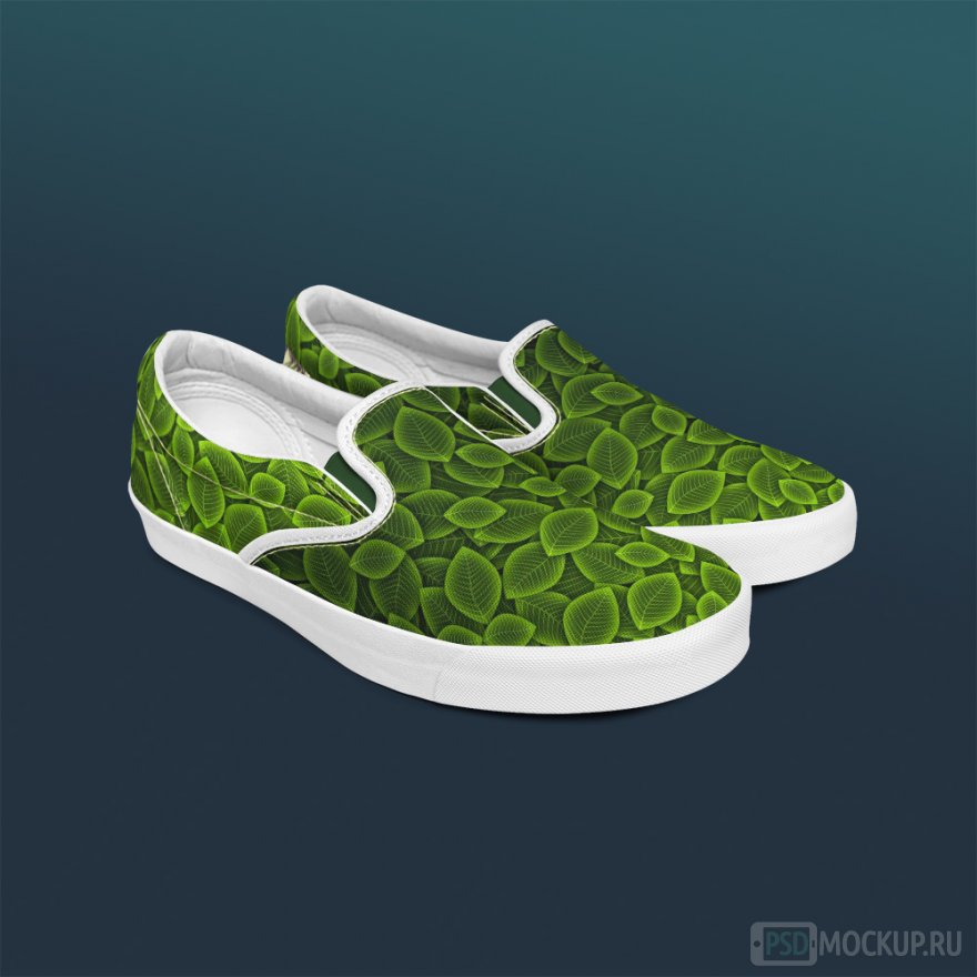 PSD MOCKUP зеленые слипоны