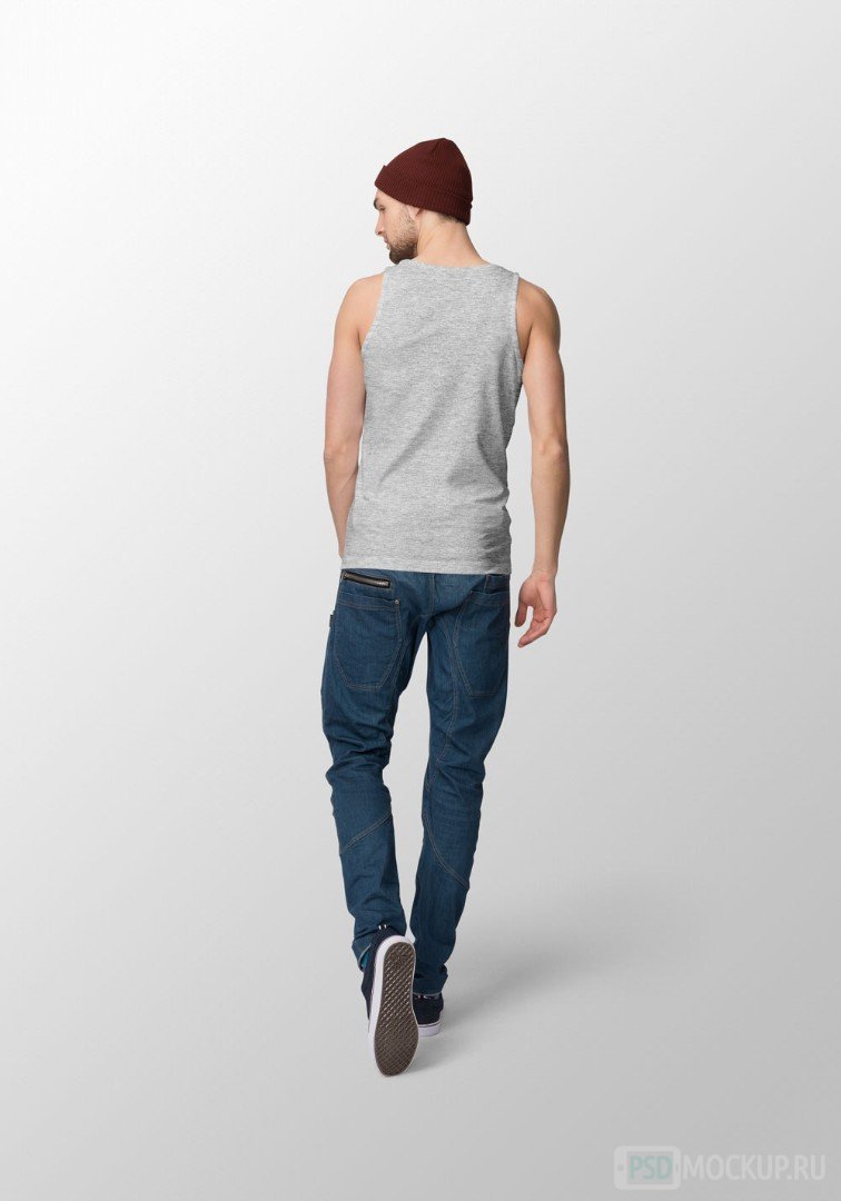 PSD-mockup мужчина в майке