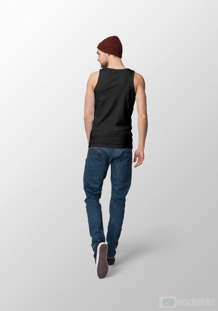 PSD-mockup мужчина в майке