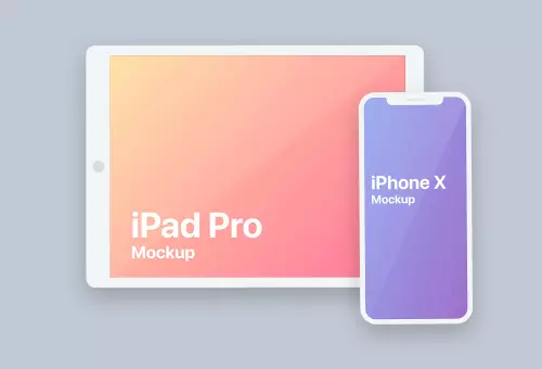 PSD-мокап iPhone и iPad Pro