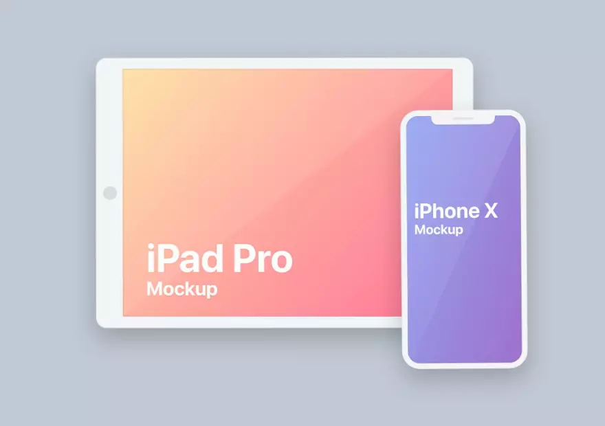 Скачать PSD-мокап iPhone и iPad Pro
