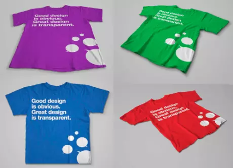 Мокапы с изображением разноцветных футболок