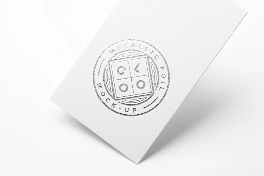 Скачать PSD мокап логотипа на визитке