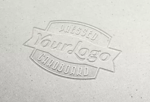 PSD мокап логотипа на текстурной бумаге