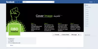 PSD макет шаблон обложки Facebook