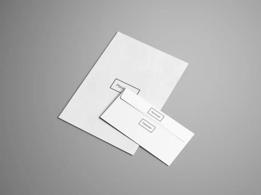 PSD мокап документа и конверта
