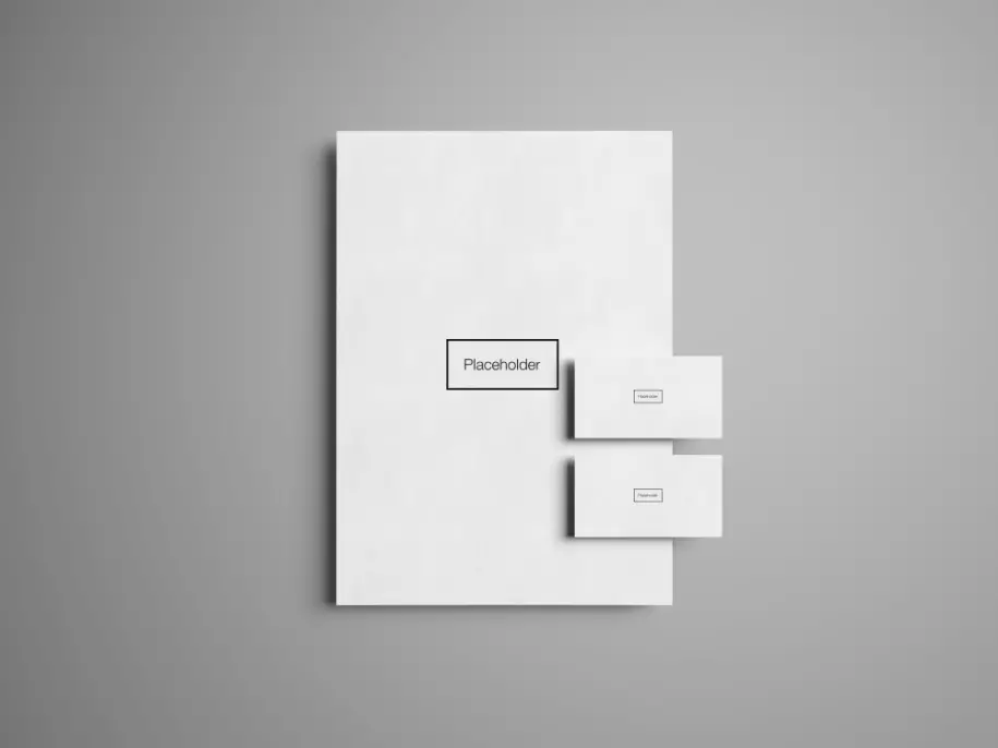 PSD мокап листа и визиток