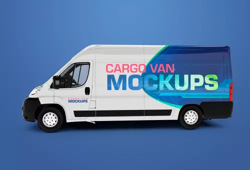 PSD мокап Cargo Van