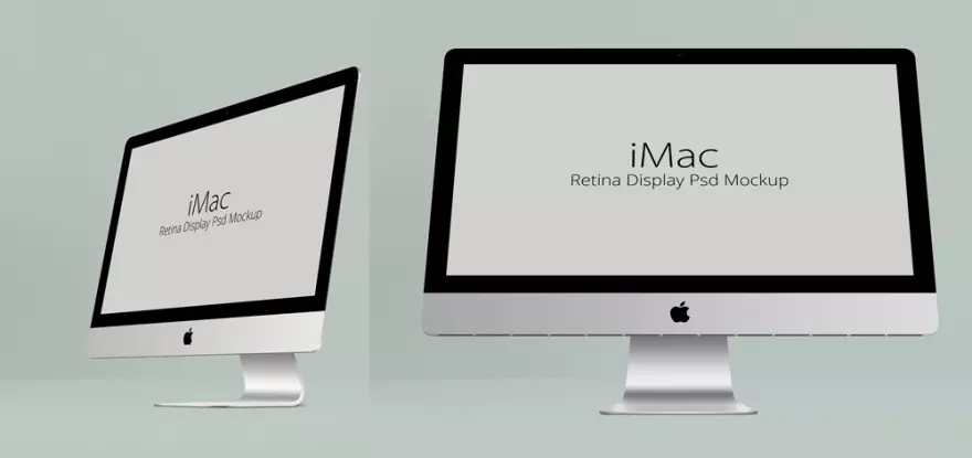 Скачать PSD мокап изображений iMac