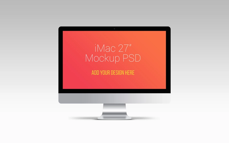PSD мокап монитора от Apple