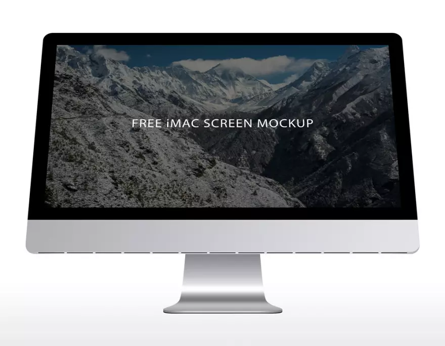 Скачать iMac Retina layout PSD mockup