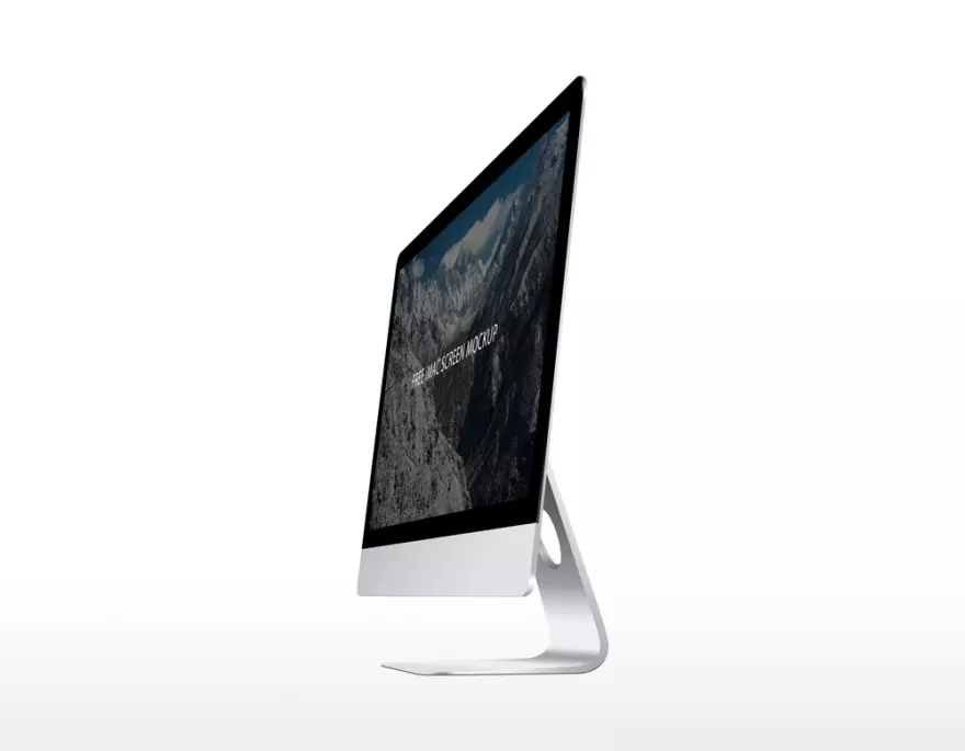 Скачать PSD мокап моноблока Apple iMac