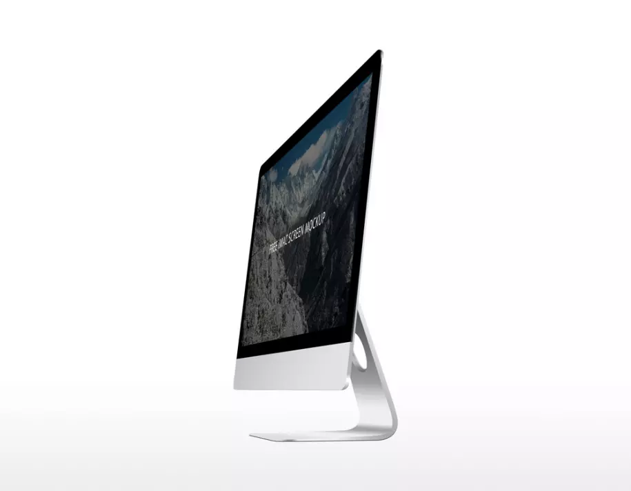 PSD мокап моноблока Apple iMac