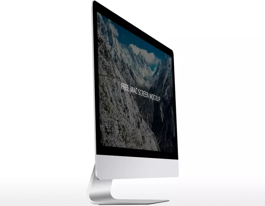 Скачать Мокап моноблока Apple серебристого iMac