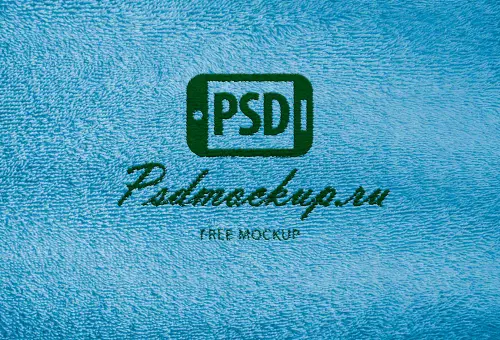 PSD мокап логотипа на полотенце