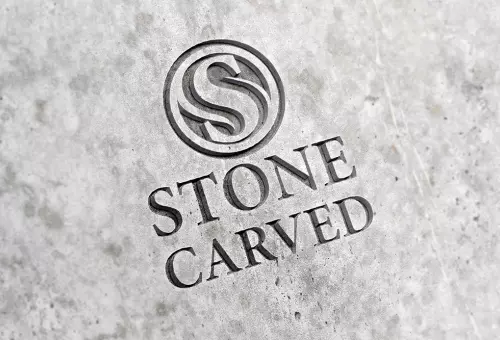 Логотип исполненный в камне
