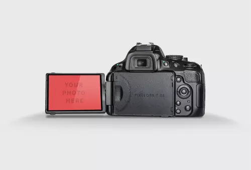 PSD mockup цифровой фотокамеры