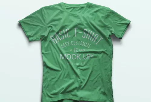 Green t-shirt mockup