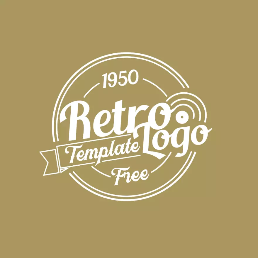 Скачать FREE макет ретро-логотип