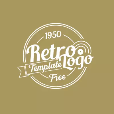 FREE макет ретро-логотип