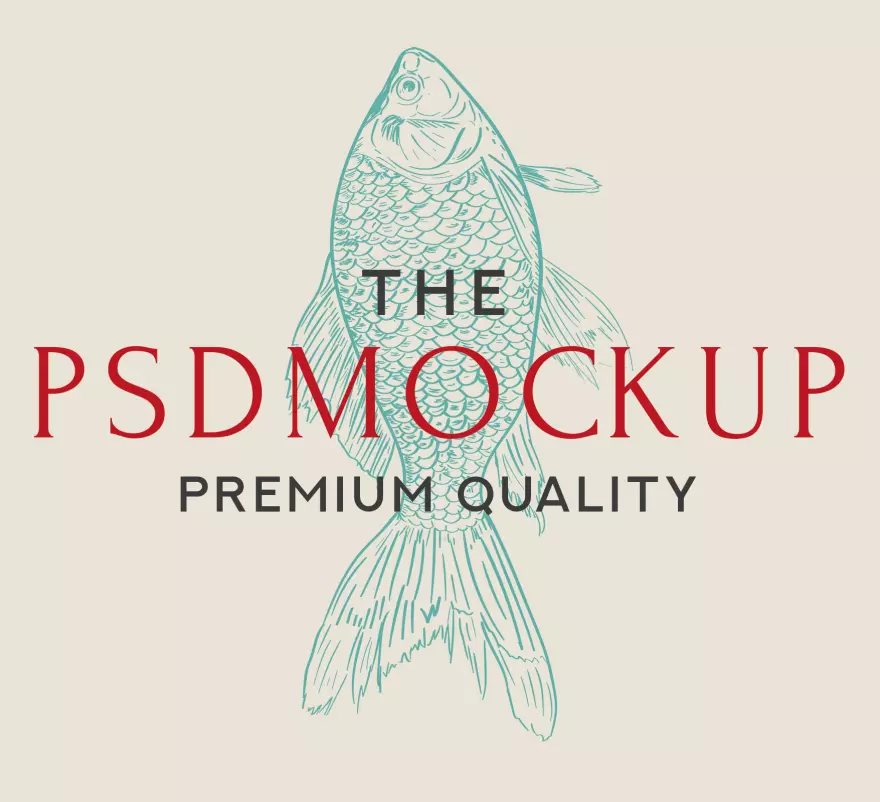 Скачать PSD макет лого магазина морепродуктов