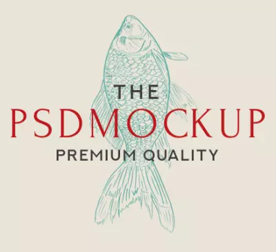 PSD макет лого магазина морепродуктов