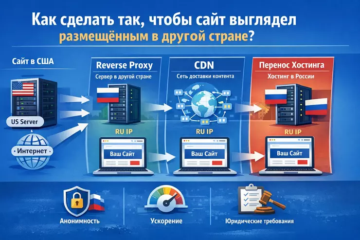Как сделать так, чтобы сайт выглядел размещённым в другой стране: прокси, CDN или перенос хостинга?