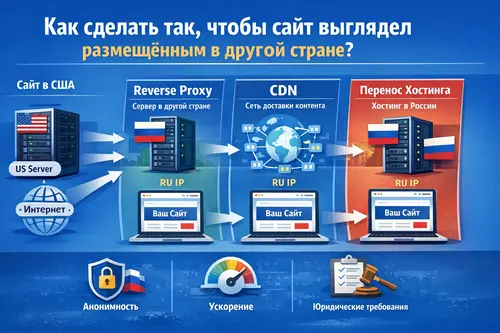 Как сделать так, чтобы сайт выглядел размещённым в другой стране: прокси, CDN или перенос хостинга?