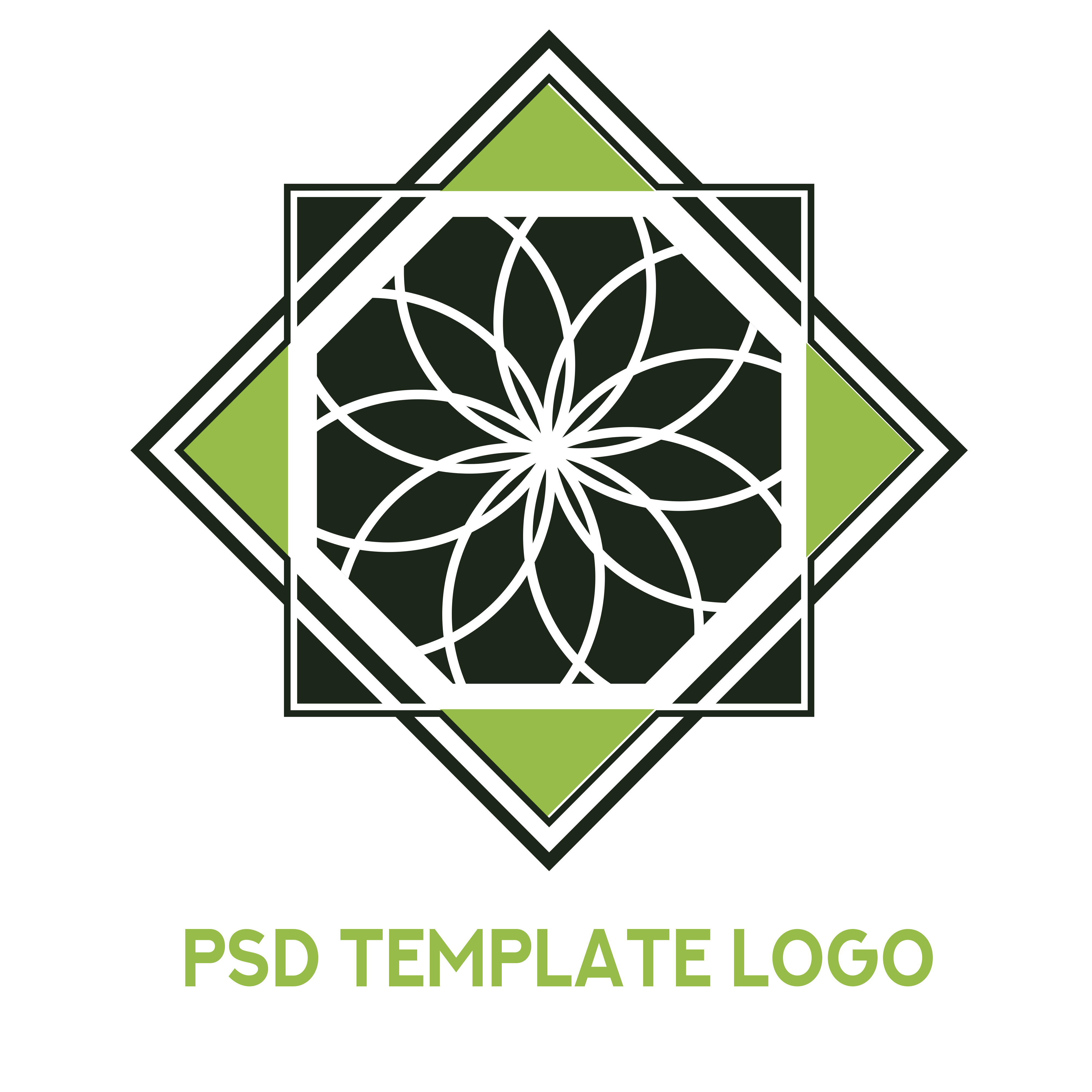 PSD макет зеленого логотипа | PSDmockup.ru